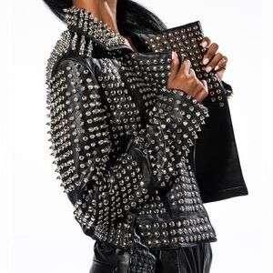 Azalea Wang Studded Moto Jacket